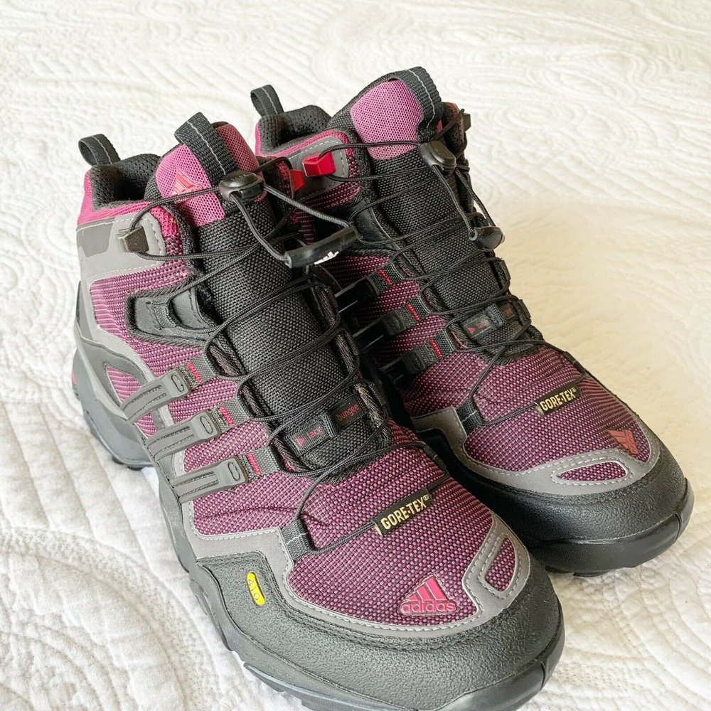 Adidas Womens Sz 9.5 Black Purple Terrex Boot - Picture 4 of 12